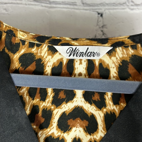 Vintage Winlar caftan maxi dress leopard print one size fits most - Picture 4 of 8